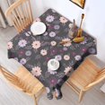 thumbnail image 2 of Pioneer Flower Floral Print Pattern Square Tablecloth, Waterproof Wipeable Spillproof Washable Table Cover for Home Kitchen Party Decor, 60"x60", 2 of 6