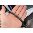 thumbnail image 7 of HOOUN Choose Hip-hop Women Men Jewelry Figaro Box Curb Chain Bracelet Stainless Steel-Gold, 7 of 7