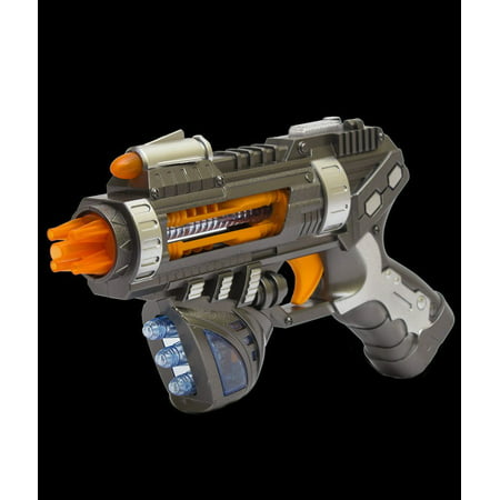 LED Laser Sound Revolving Space Wars Pistol Gun by, Blinkee Fun! By (The Best Nerf Gun War In The World)