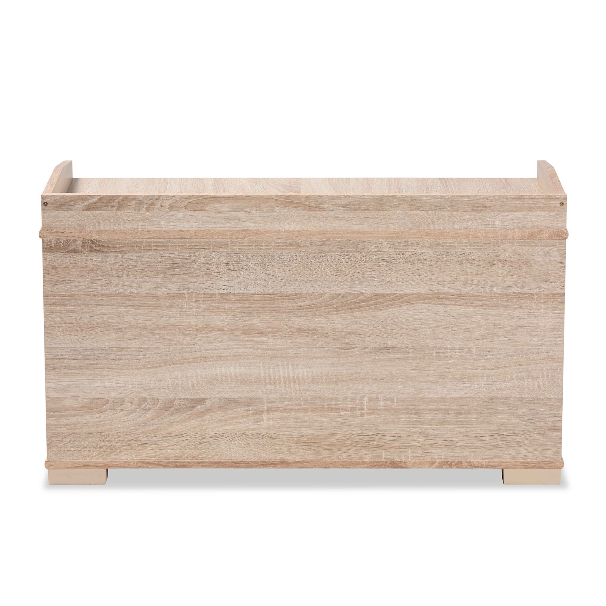 Baxton Studio Mariam Modern and Contemporary Oak Finished Wood Cat Litter Box Cover House