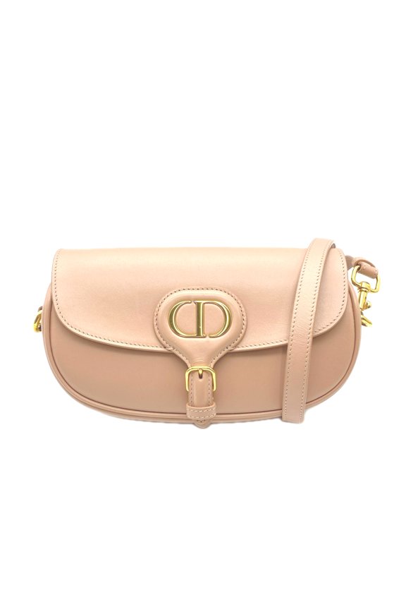 Pre-Owned Christian Dior Bobby East West Bag M9327UMOL Shoulder Pink Beige Calf Leather Women's