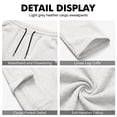 thumbnail image 5 of Dweltoz Men's Baggy Cargo Sweatpants Oversized Loose Fit Wide Leg Elastic Waist Drawstring Casual Pants with Pockets,White 3XL, 5 of 7