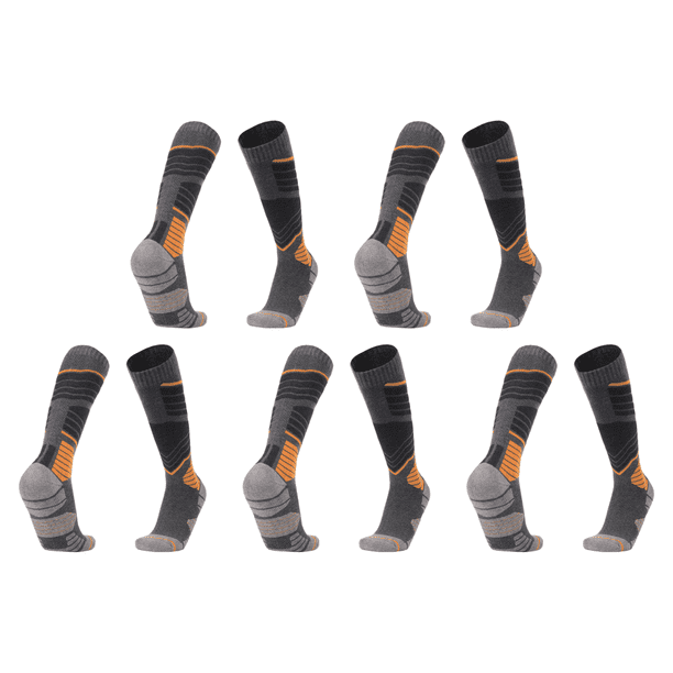 Calcetines Térmicos Esquí Invierno Medias Tubo Senderismo para Hombres (Gris Oscuro XL)