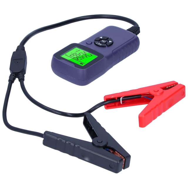 Testeur de Batterie de Voiture, Performance Stable Portable Antichoc Fonction de Rappel de Bip Compact pour Test Auto Rouge, Bleu, Vert, Violet
