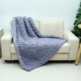 39"x47" Soft & Warm Hand Chunky Knit Blanket Thick Yarn Bulky Bed Sofa