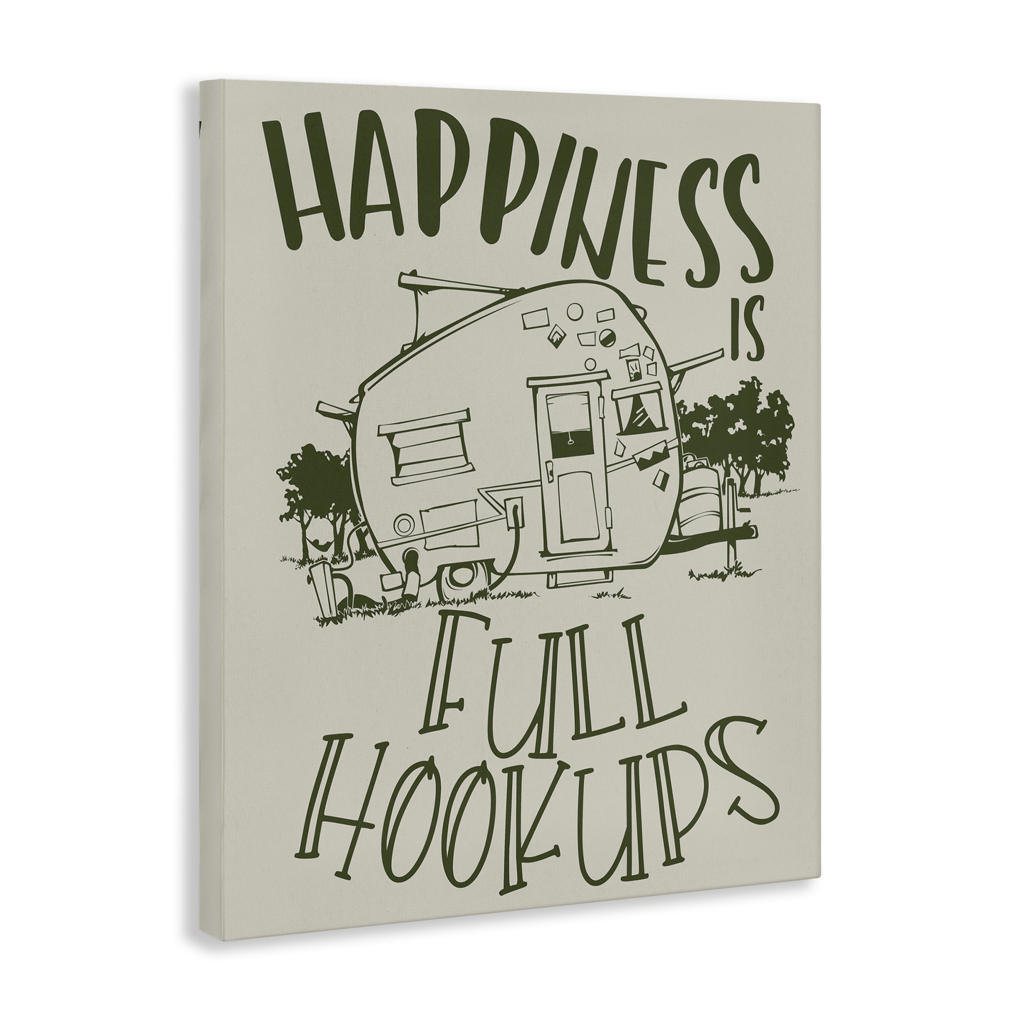 Stupell Industries Full Hookups Camping Landscape Painting Gallery Wrapped Canvas Art Print Wall Art, 16 x 20