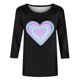 thumbnail image 5 of TaTaai Women's A 3/4 Sleeve Christmas Printed Round-neck Top Gift, 5 of 6