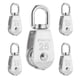 thumbnail image 1 of Cuerda De Alambre De Acero Inoxidable Bloque De Polea De Grúa Gancho Giratorio De Grúa Polea Única Gancho Giratorio De Grúa De Elevación De Plata，5 Uds M25 304 Yuarrent TO004102-00, 1 of 7