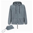 thumbnail image 2 of American Trends Mens Rain Jackets Waterproof with Hood Mens Windbreaker Jacket Lightweight Mens Raincoat Gray XL, 2 of 6