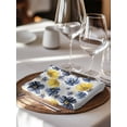 thumbnail image 6 of Blue Yellow Flower Cloth Napkins Set of 4 Reusable Dinner Napkins, Retro Country French Daisy Floral Cocktail Napkin Washable Table Napkins for Wedding/Holiday Party/Baby Shower 20"x20", 6 of 7