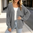 thumbnail image 6 of DIOAZUD Cardigan Sweaters for Women Oversized Chunky Knit Button Down V Neck Long Sleeve Lightweight Fall Sweaters Ladies Outerwear Gray S-XXXL, 6 of 8