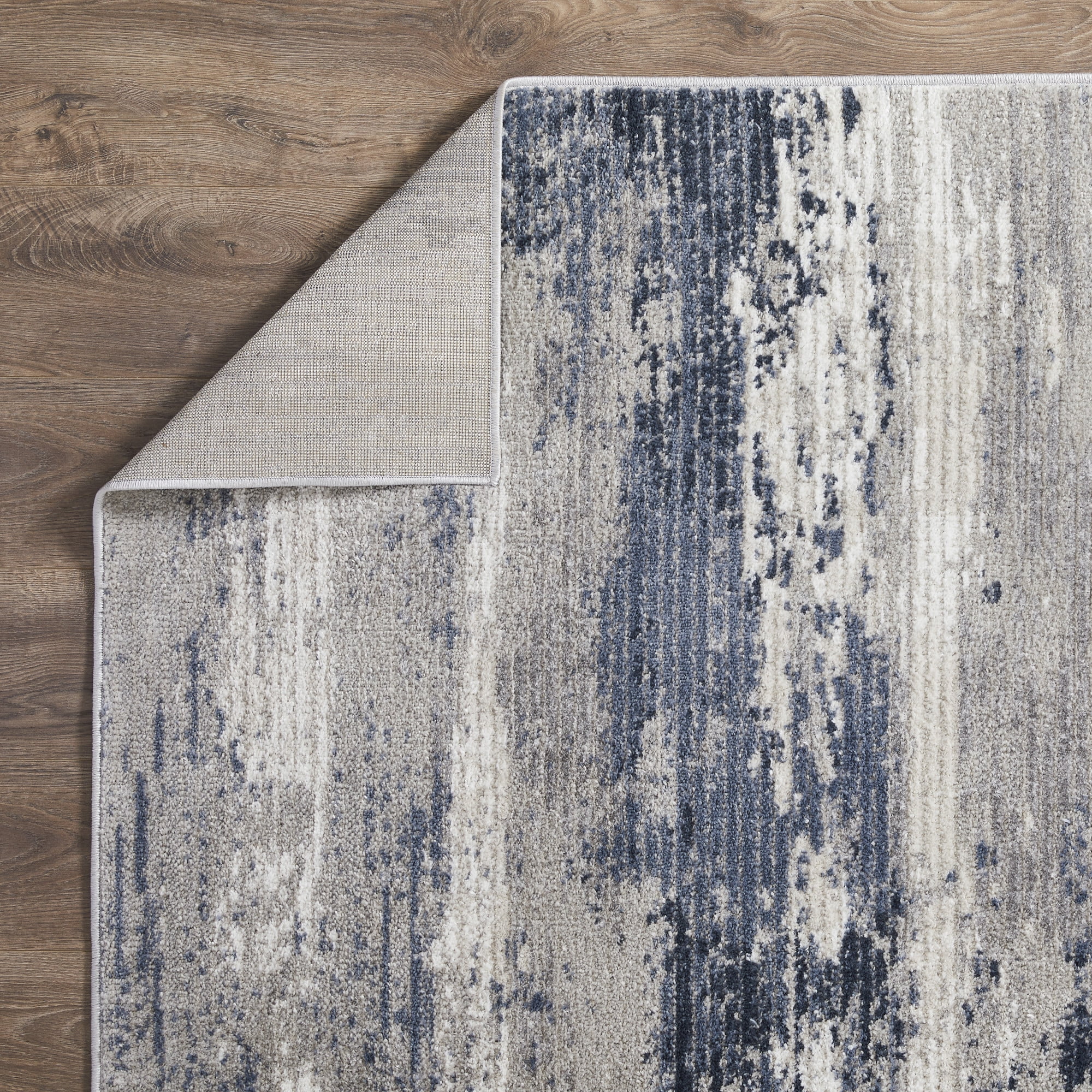 Loomaknoti Carleigh Arnald 4' x 6' Blue Abstract Indoor Area Rug