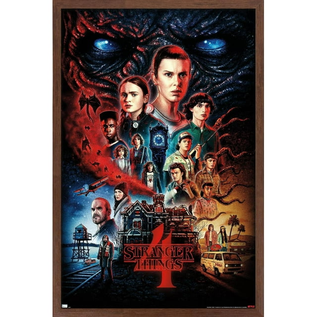 Netflix Stranger Things: Season 4 - One Sheet Wall Poster, 22.375" x 34" Framed