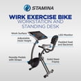 thumbnail image 2 of Stamina WIRK Upright Exercise Bike Workstation and Standing Desk, 300 lb. Weight Capacity, 2 of 6