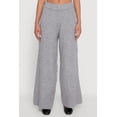 thumbnail image 3 of Womens Brushed Ribbed Knit Pull On Wide Leg Pants, 3 of 4