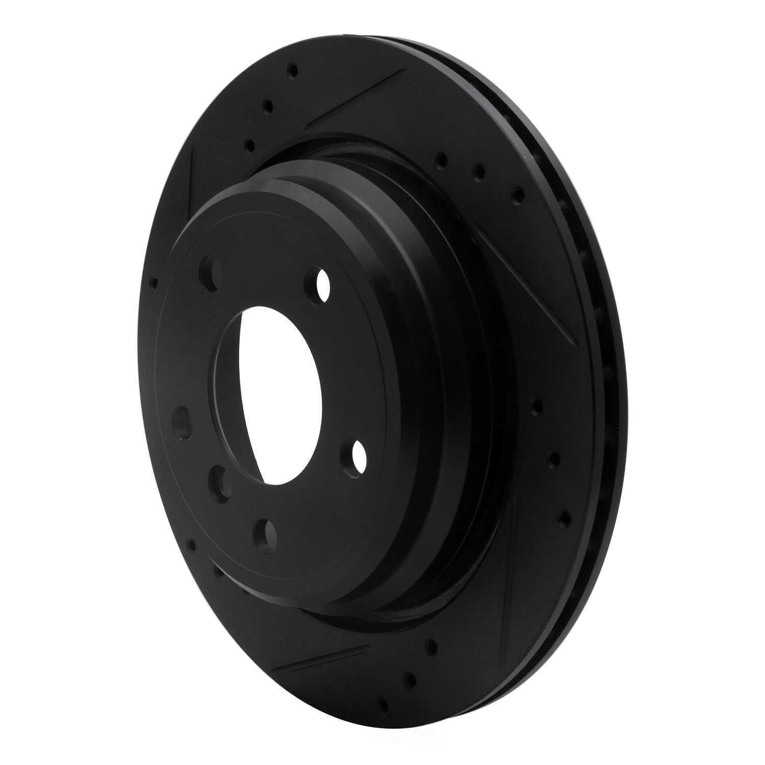 Dynamic Friction Company 633-31044L DFC Brake Rotor - Drilled And Slotted - Black