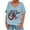 Sky Blue, variant on White Summer Crop Tops for Women Plus Size Shirts for Curvy Women Short Sleeve Button Up Shirts for Women Pattern