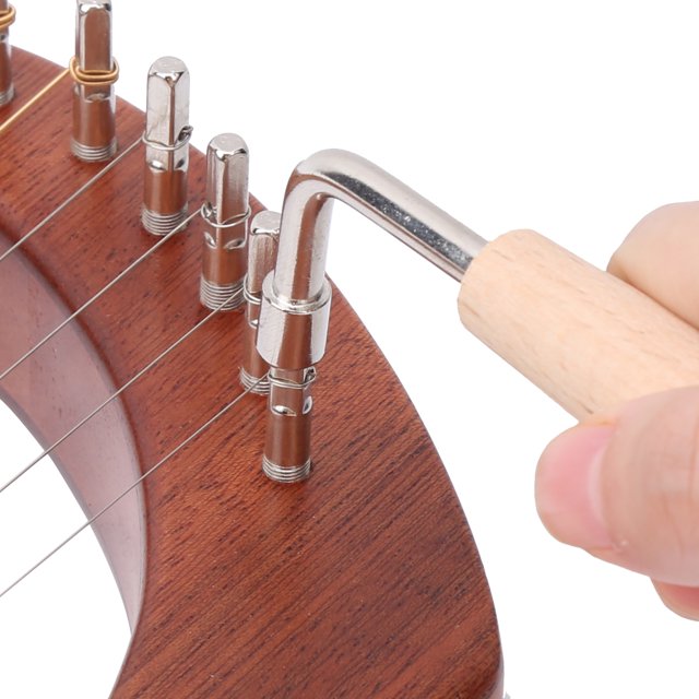 String Harp, 7 String Lyre Harp, Stable Rosewood Wood Turning Wrench Gift Children Kids for Friends