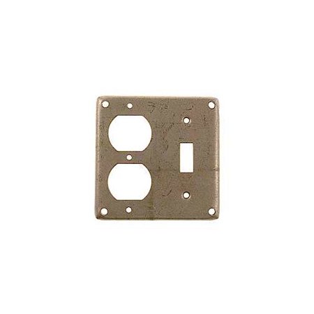- HubbellRaco 4'' Square 2 Gang Combination Duplex and Toggle Box Cover