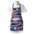 thumbnail image 3 of Rustic Apron Abstract Design Pattern of Patriotic American Flag USA National Icon Image, Unisex Kitchen Bib Apron with Adjustable Neck for Cooking Baking Gardening, Red Blue and White, by Ambesonne, 3 of 3