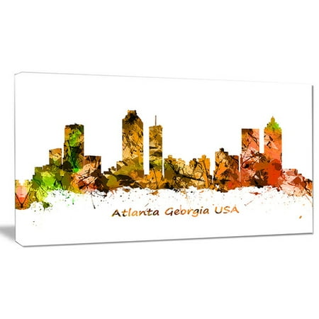 Atlanta Design - Design Art 'Atlanta Georgia Skyline' Graphic Art on Wrapped Canvas