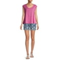thumbnail image 4 of Time and Tru Women's Mid Rise Cuffed 4" Denim Short, 4 of 5