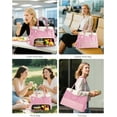 thumbnail image 5 of 2 in 1 Lunch Tote Bag for Women Laptop Work Bag with Lunch Insulated Compartment and Purse Combo, 15.6 Inch Computer Crossbody bag Waterproof PU Leather Shoulder Bag for Daily, Office, Picnic, 5 of 8