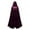 Purple, variant on Hvyesh Medieval Cloak for Men Women Velvet Hooded Cape Retro Solid Color Capelet Halloween Cosplay Costumes