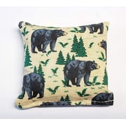 Maine Balsam Fir Pillow, Black Bear Design, 3x3 - Great Gift Item for Mothers Day, Valentines Day, Birthdays, Corporate Gifts or Christmas - Handmade