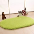 thumbnail image 7 of Bathroom Absorbent Lamb Wool Carpet, Green Floor Mat Coral Fleece - 1X Bathroom Absorbent Carpet, 7 of 7