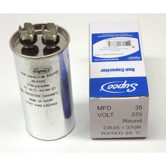 Supco CR35X370R HVAC Motor Round Run Capacitor 35 MFD 370 Volts