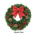 thumbnail image 2 of christmas decorations Christmas wreaths, festival decorations, woven rattan wreaths, simulated pinecones, red fruit, door and window hanging wreaths, hanging decorations, 2 of 6