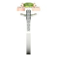 thumbnail image 3 of Clara Pucci 14K White/Rose Gold 1.86ct Peridot Solitaire with Accents Ring, 3 of 8
