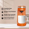 thumbnail image 3 of CHULUX Mini cafetera para cápsulas K, cafetera individual para una taza americana, cafetera ligera en cápsulas, color naranja, 3 of 5