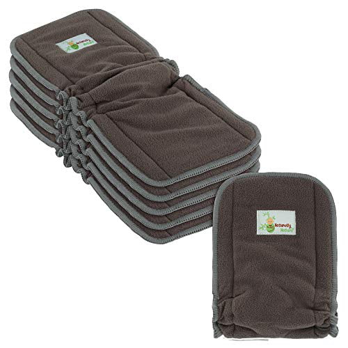 5 Pack New 5 Layer Charcoal Bamboo Microfiber Cloth Diaper Insert Nappy Liners 