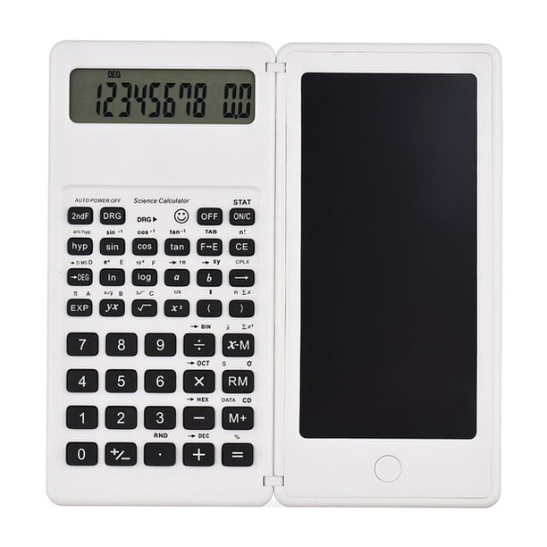 Calculadora Científica, tableta plegable portátil, almohadilla de dibujo Digital con bolígrafo Stylus, tablero de escritura, botón de borrado, pantalla de 12 dígitos Fivean unisex
