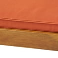 thumbnail image 3 of Tevion Outdoor Teak Acacia Wood Chaise Lounge and Rust Orange Cushion Set, 3 of 10