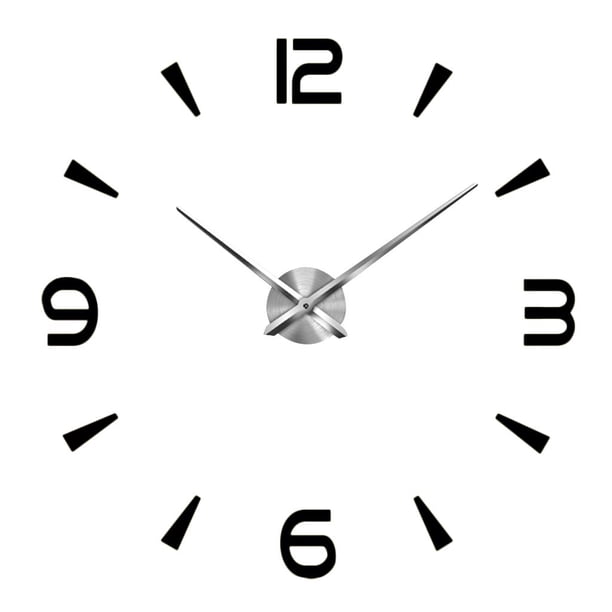 Reloj decorativo de pared de acrílico 3D perfecl negro 10cm 31cm 39cm Reloj de pared decorativo de cuarzo