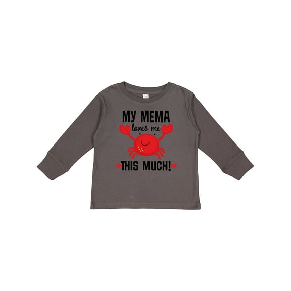 Inktastic My Mema Loves Me Grandson Gift Boys or Girls Long Sleeve Toddler T-Shirt