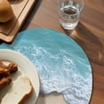 thumbnail image 3 of Teal Coastal Round Placemats Set of 6 for Dinning Tables,Heat-proof Braided Table Mats 15 Inch,Summer Beach Starfish Nautical Seaside Washable Place Mat for Kitchen Restaurant Party Table Decor, 3 of 9