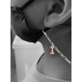 thumbnail image 2 of Rose Goldtone Crystal Initial - I - Silvertone Face Mask Necklace, 2 of 2