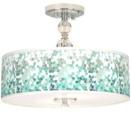 Giclee Gallery Modern Ceiling Light Semi Flush Mount Fixture Chrome Crystal 16