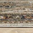 thumbnail image 4 of HomeRoots 508077 6 x 9 ft. Ivory Beige Blue Orange Gold Green Gray & Rust Oriental Power Loom Stain Resistant Rectangle Area Rug with Fringe, 4 of 5
