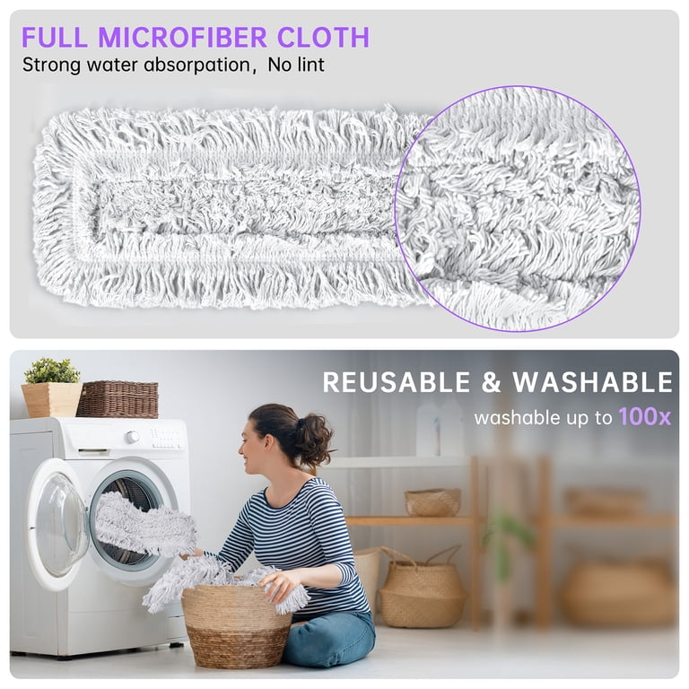 Cshidworld Microfiber Dust Mop with 3 Washable Pads photo 5