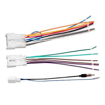 RED WOLF Radio Stereo Install Wiring Harness + Antenna Adapter Plug Kit