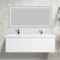 thumbnail image 5 of Blossom Bern 60" Wall Mounted Bathroom Vanity with Double Sink | Floating Cabinet | Soft-Close Doors, 5 of 10