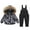 Black, variant on Hellosay Snow Suits for Kids Boys Girls Waterproof Windproof 2 Piece Ski Suits Jumpsuit and Jacket Snowsuit Winter Outdoor Overalls 1-6T