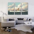 thumbnail image 2 of ARTCANVAS The Steam Ship S.S. Anselm Outward Bound Canvas Art Print by Antonio Jacobsen - Size: 60" x 40" (1.50" Deep) (3-Piece), 2 of 9