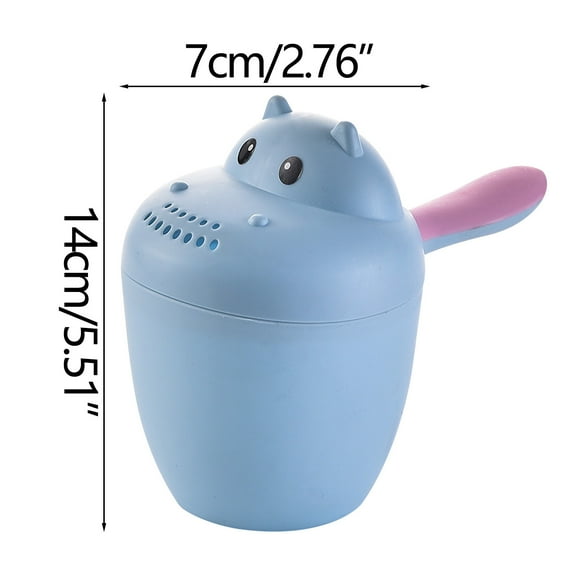 WNFJR Baby Rinse Cup Baby Bath Rinser Shampoo Cup Baby Spoon Shower Shampoo Scoops Sprinkler Bath Water Bailer Body Wash Child Hair(Blue)