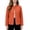 Orange, variant on Quilted Jacket for Women Button Down Crewneck Lightweight Casual Coat Stylish Cozy Fall Outdoor Travel Hiking Quilted Jacket with Pockets